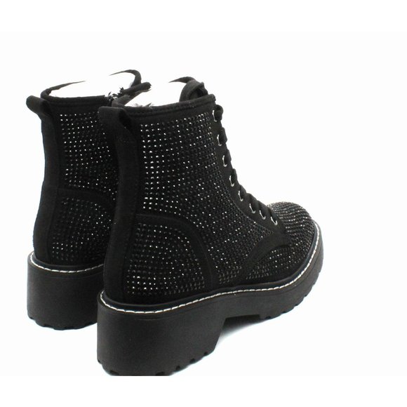 Madden Girl Carra Lace-Up Lug Sole Combat Boots - Picture 5 of 7